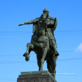 High quality life size knight on horse sculpture
